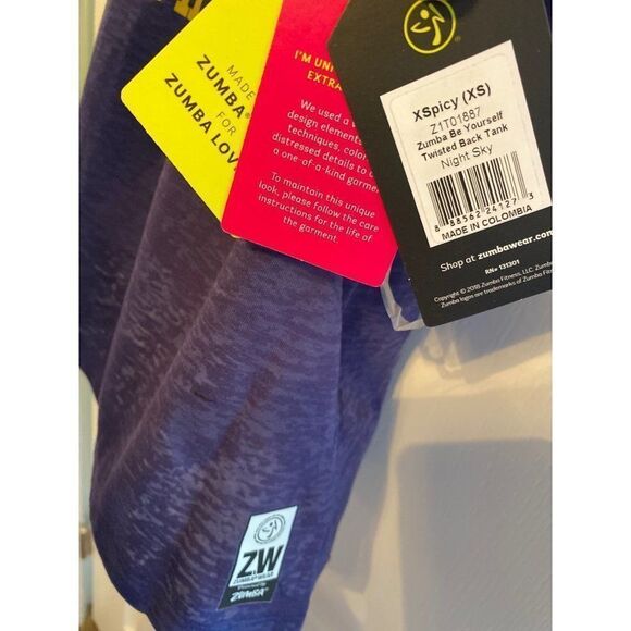 NWT‎ Zumba XS Twisted Racerback Tank - Picture 3 of 5